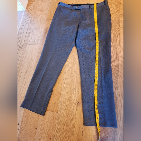 Indochino Mens Gray Wool Suit Jacket Blazer sz 40 Pants sz 34 Dress Work Wedding - Picture 2 of 14